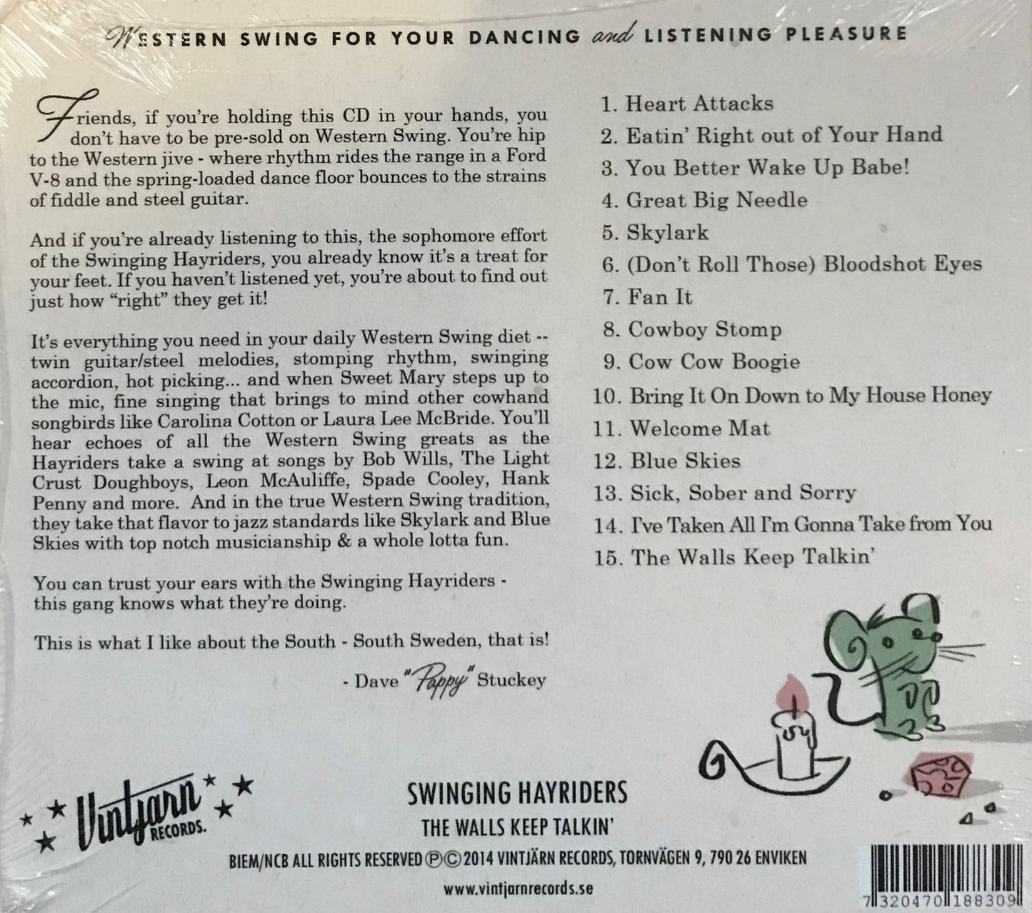 CD - Swinging Hayriders - The Walls Keep Talkin'