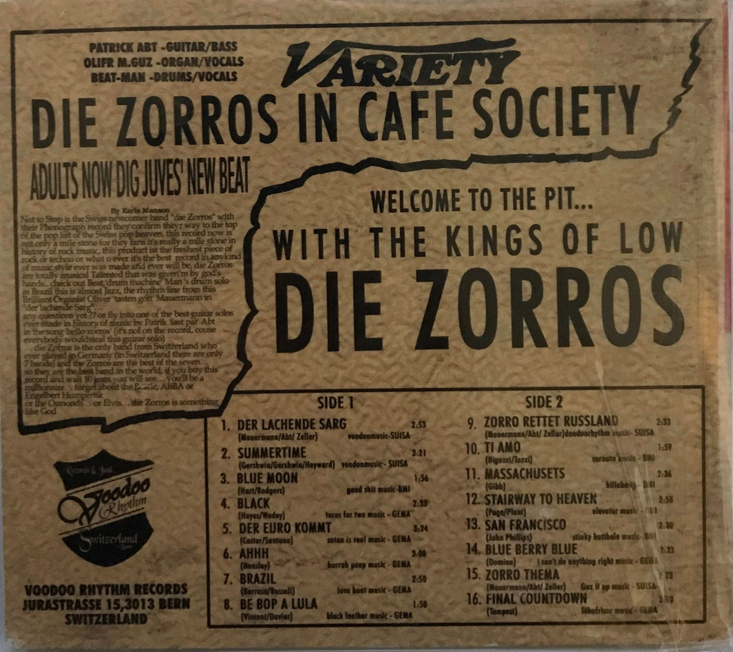 CD - Die Zorros - History Of Rock Vol. 7