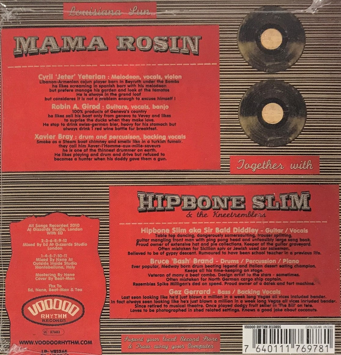 CD - Mama Rosin & Hipbone Slim & The Kneetremblers - Louisiana Sun