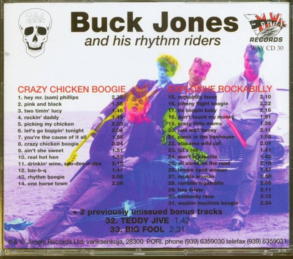 CD - Buck Jones & His Rhythm Riders - Explosive Rockabilly, Crazy Chicken Boogie