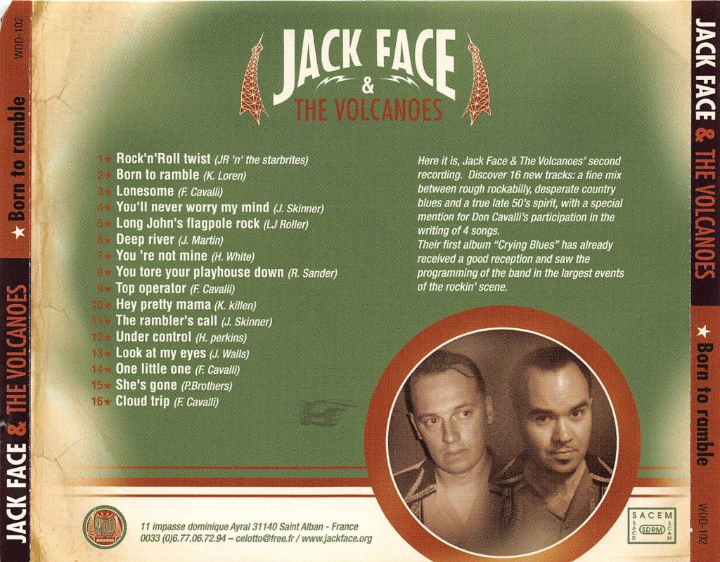 CD - Jack Face & The Volcanoes - Born To Rumble