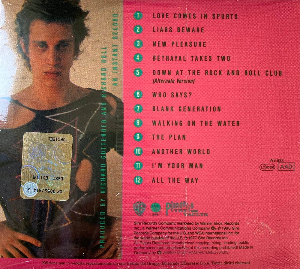 CD - Richard Hell & the Voidoids - Blank Generation