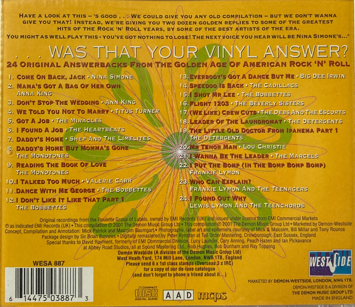 CD - VA - Was That Your Vinyl Answer?