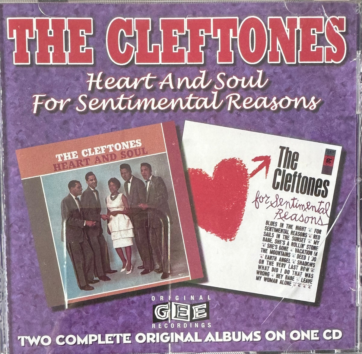 CD - Cleftones - Heart And Soul/For Sentimental Reasons