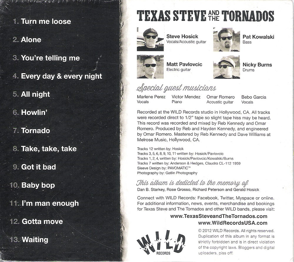 CD - Texas Steve & The Tornadoes - Take Cover