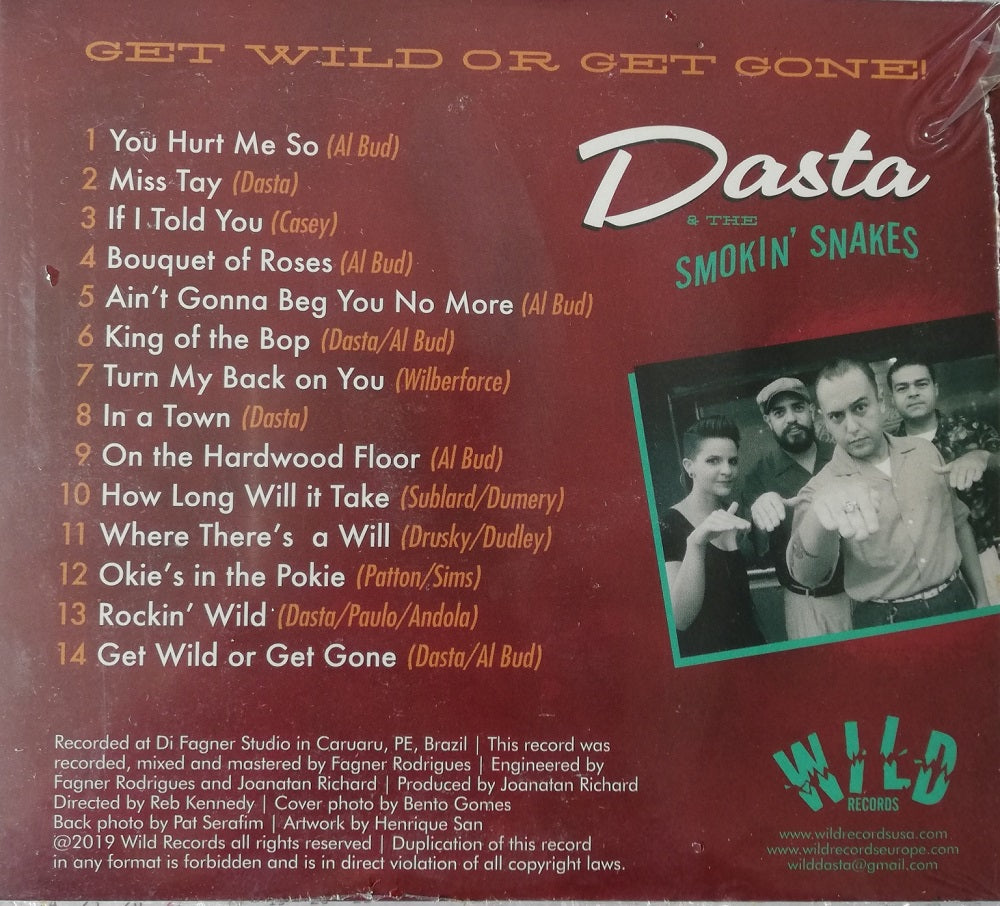 CD - Dasta & the Smokin' Snakes - Get wild Or Get Gone!