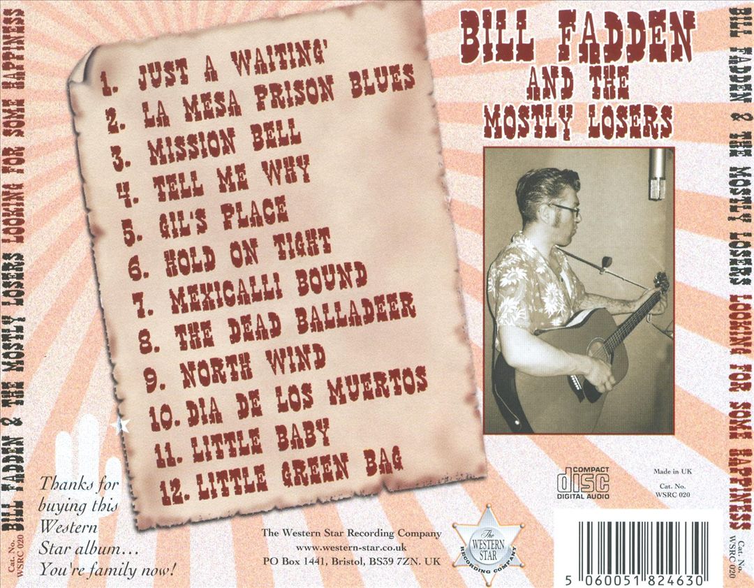 CD - Bill Fadden & The Mostly Losers - Looking For Some Happiness