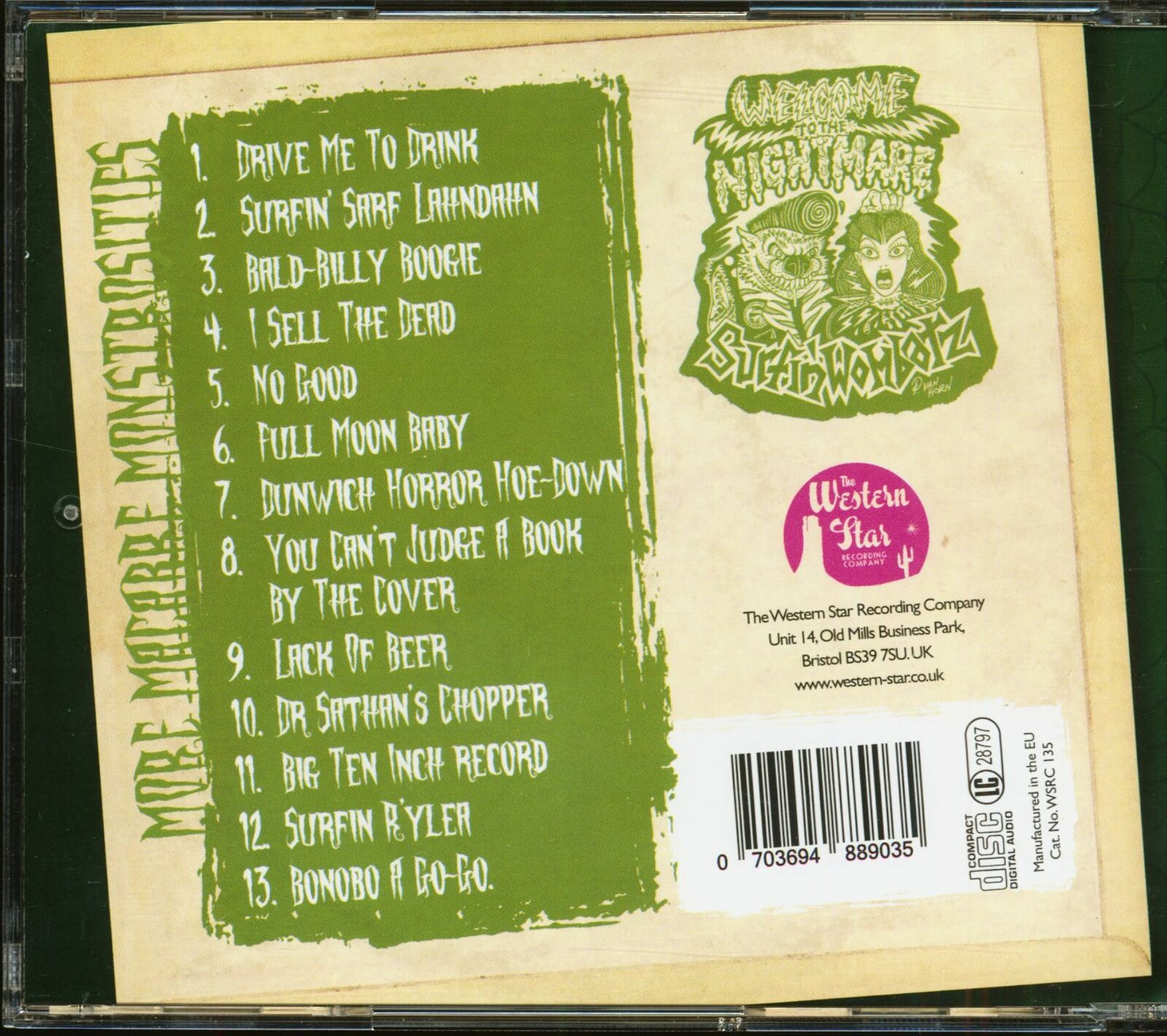 CD - Surfin' Wombatz - More Macabre Monstrosities