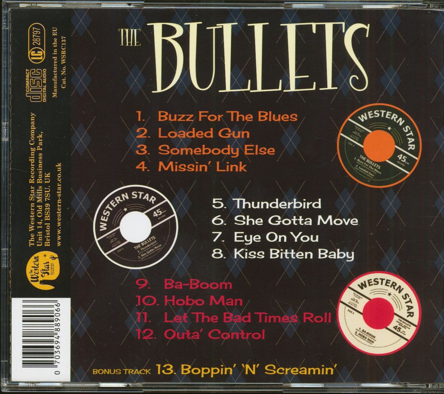 CD - Bullets - Boppin''n'Screamin'