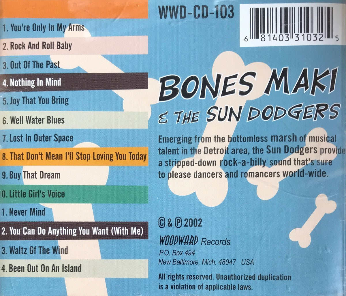 CD - Bones Maki & The Sun Dodgers - Self Titled