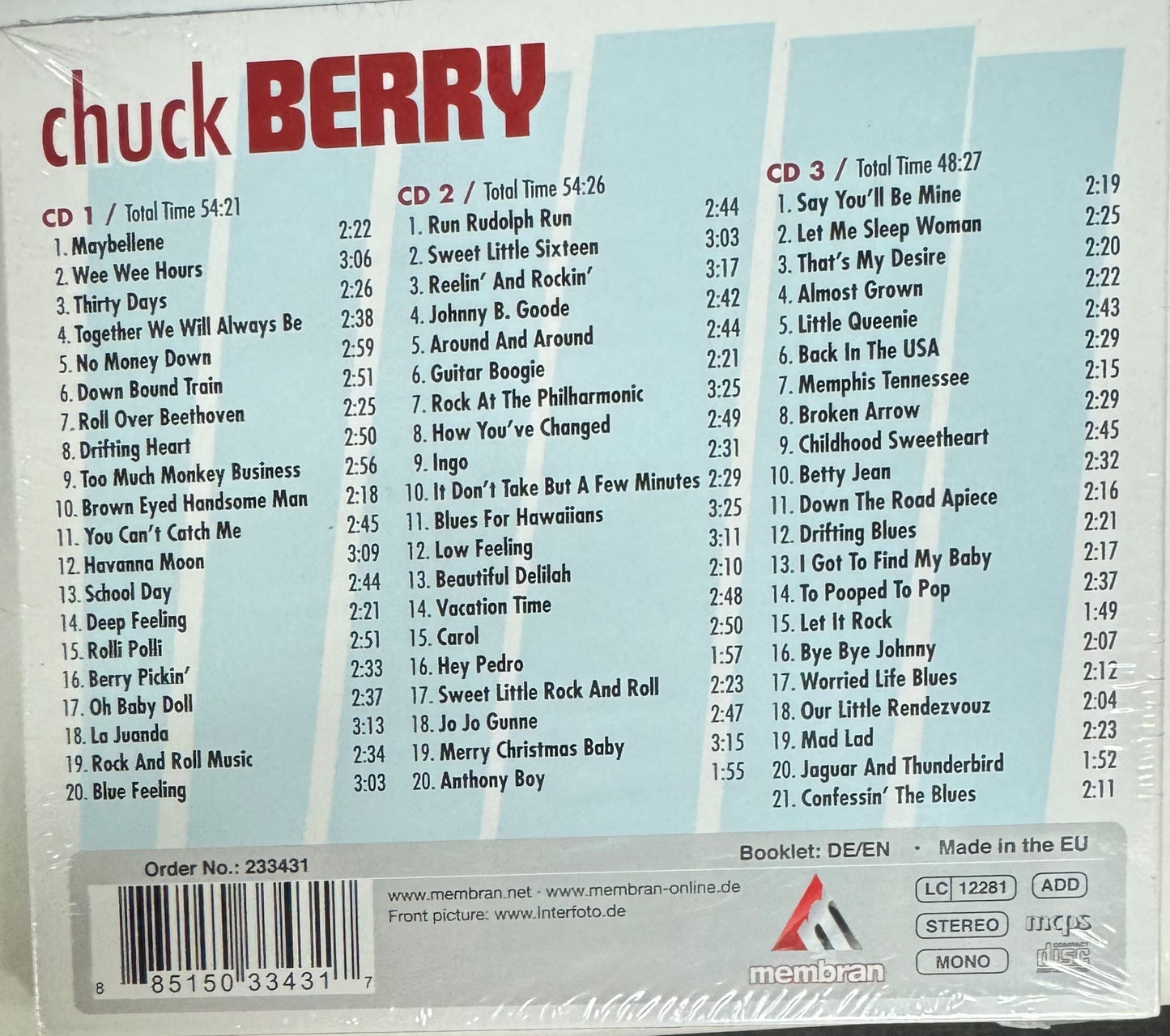 CD-3 - Chuck Berry - All Hits & Rarities 1955-1960