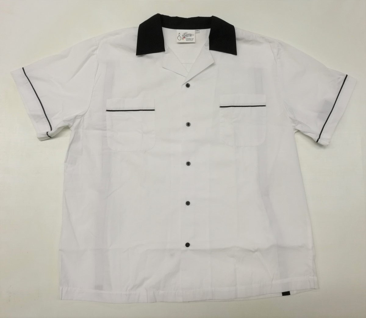 Legend Bowlingshirt - Weiß mit schwarz