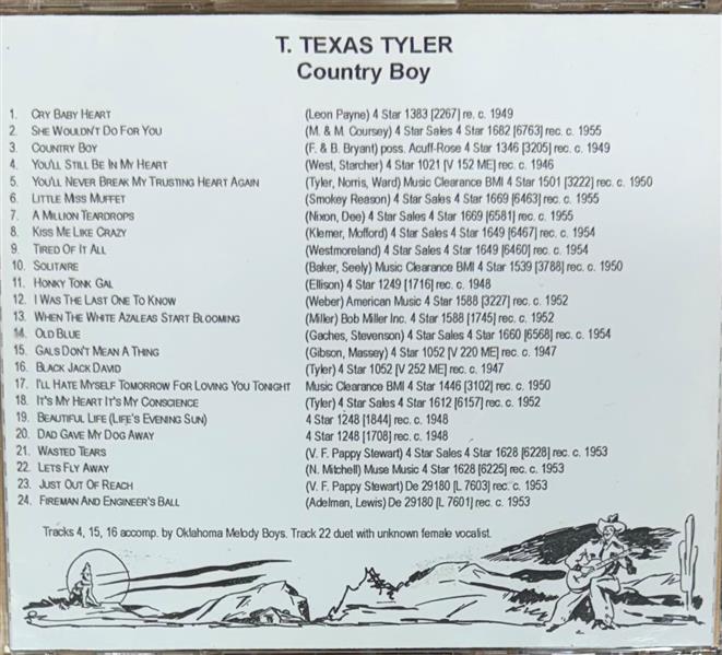 CD - T. Texas Tyler - Country Boy