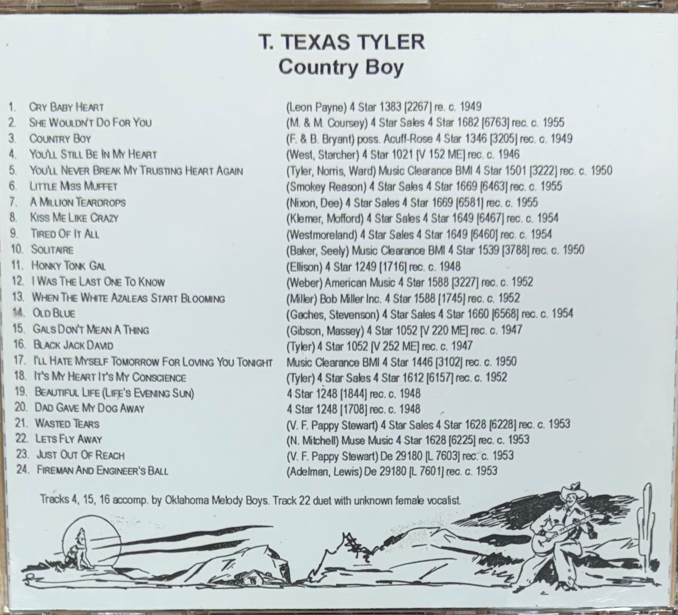 CD - T. Texas Tyler - Country Boy