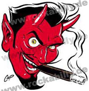 Aufkleber - Coop - Smokin Devil Head