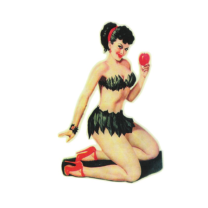 Pin Up Girl Aufkleber - Retro Pin Up, grüner Bikini