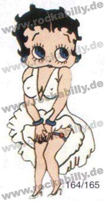 Betty Boop Aufkleber - In Weissem Kleid