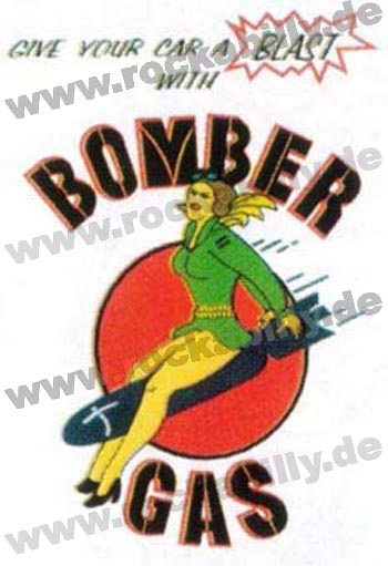 Hot Rod Aufkleber - Bomber Gas