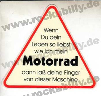 Aufkleber - Motorrad, Ween Du ……