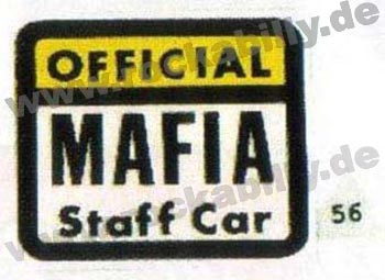 Hot Rod Aufkleber - Official Mafia Staff Car