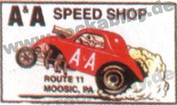 Hot Rod Aufkleber - A&A Speed Shop