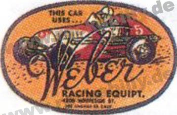 Hot Rod Aufkleber - Weber Racing Equipd.