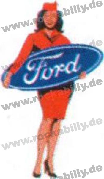 Hot Rod Aufkleber - Retro Pin Up -Ford