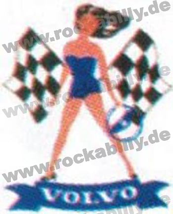 Hot Rod Aufkleber - Retro Pin Up -Volvo