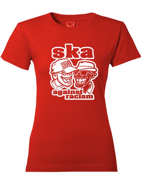 Girl-Shirt - Busters - Ska Against Racism, rot