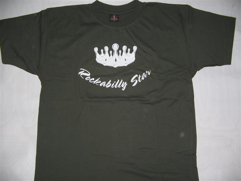 T-Shirt - Rockabilly Star, Dunkelgrün