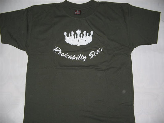 T-Shirt - Rockabilly Star, Dunkelgrün