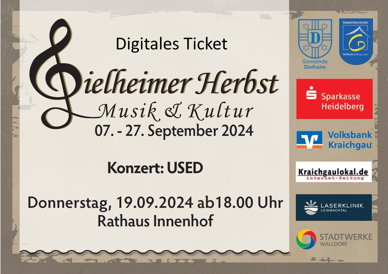 Dielheimer Herbst 2024 - USED - Do., 19.09.2024 ab 18:00 Uhr