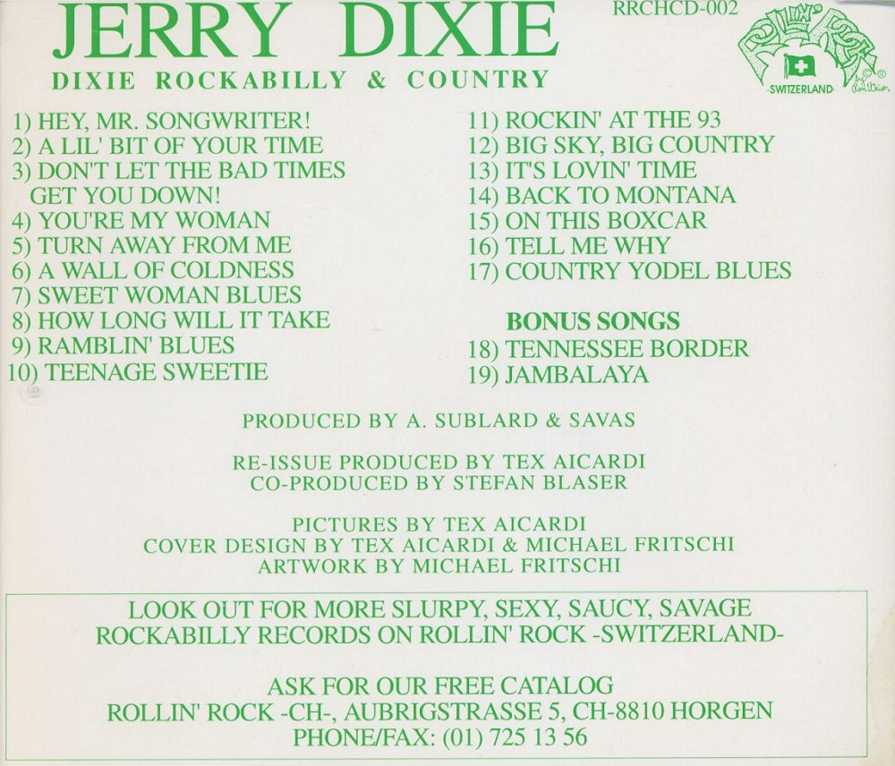 CD - Jerry Dixie - Dixie Rockabilly And Country