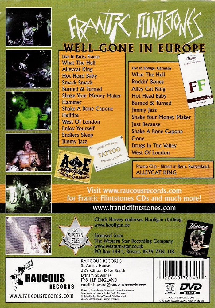 DVD - Frantic Flintstones - Well Gone In Europe