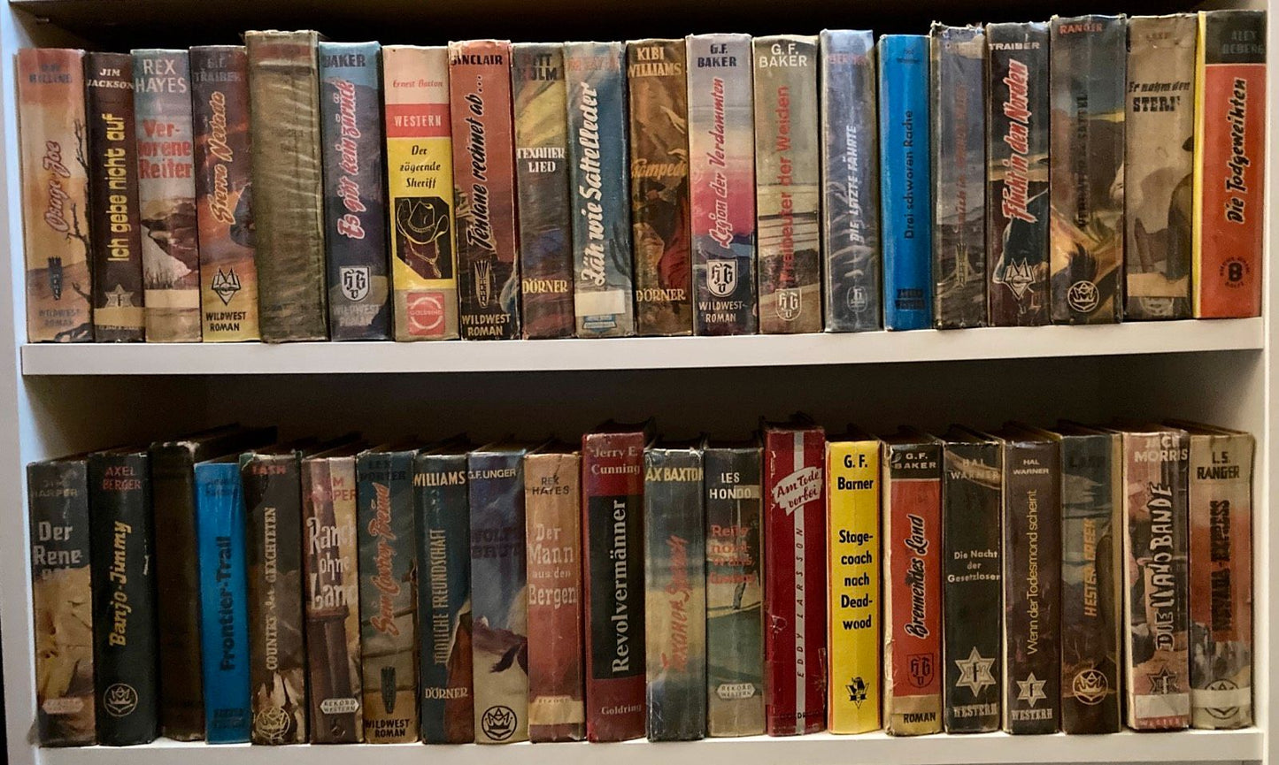 Konvolut mit 25 Western-Leihbücher 50er  60er Jahre, gebraucht