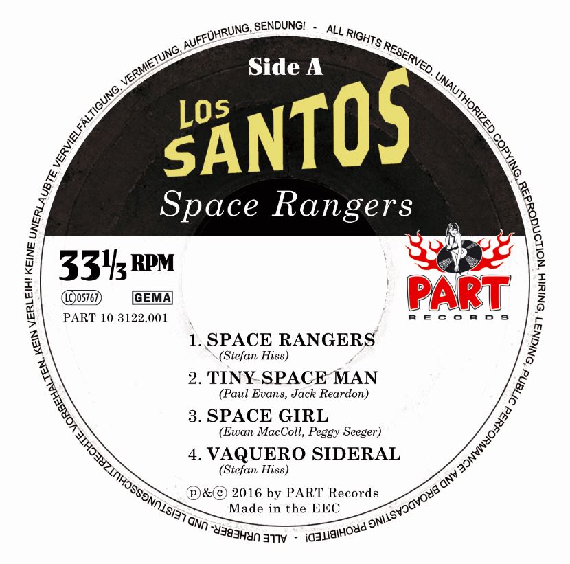 Space Rangers Band 10inch - Los Santos - Space Rangers – Rockabillyshop