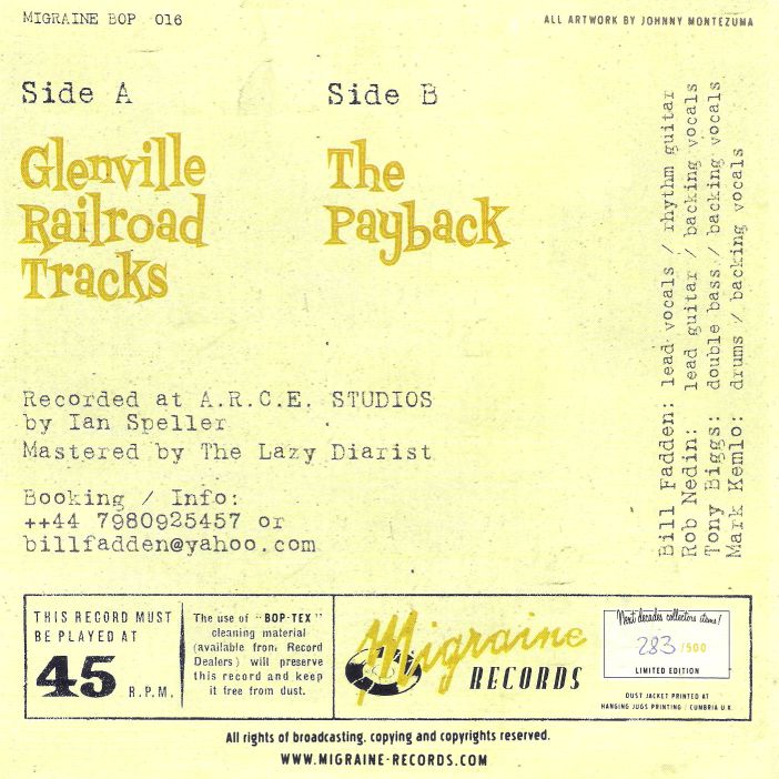 Single - Bill Fadden And The Rhythmbusters - Glenville Railroad Tracks