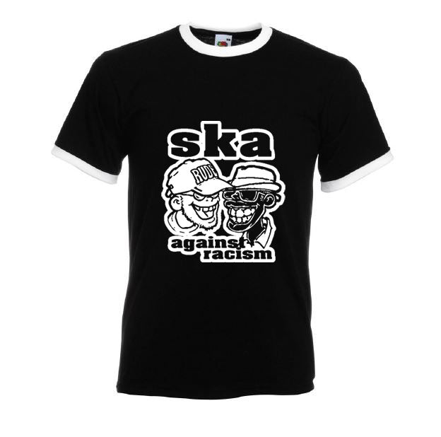 Ringer-Shirt - Busters - SKA AGAINST RACISM, schwarz