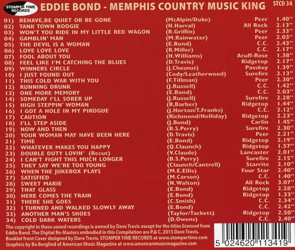 CD - Eddie Bond - Memphis Country Music King