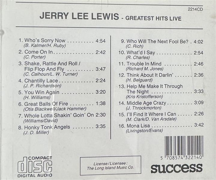 CD - Jerry Lee Lewis - Greatest Hits Live