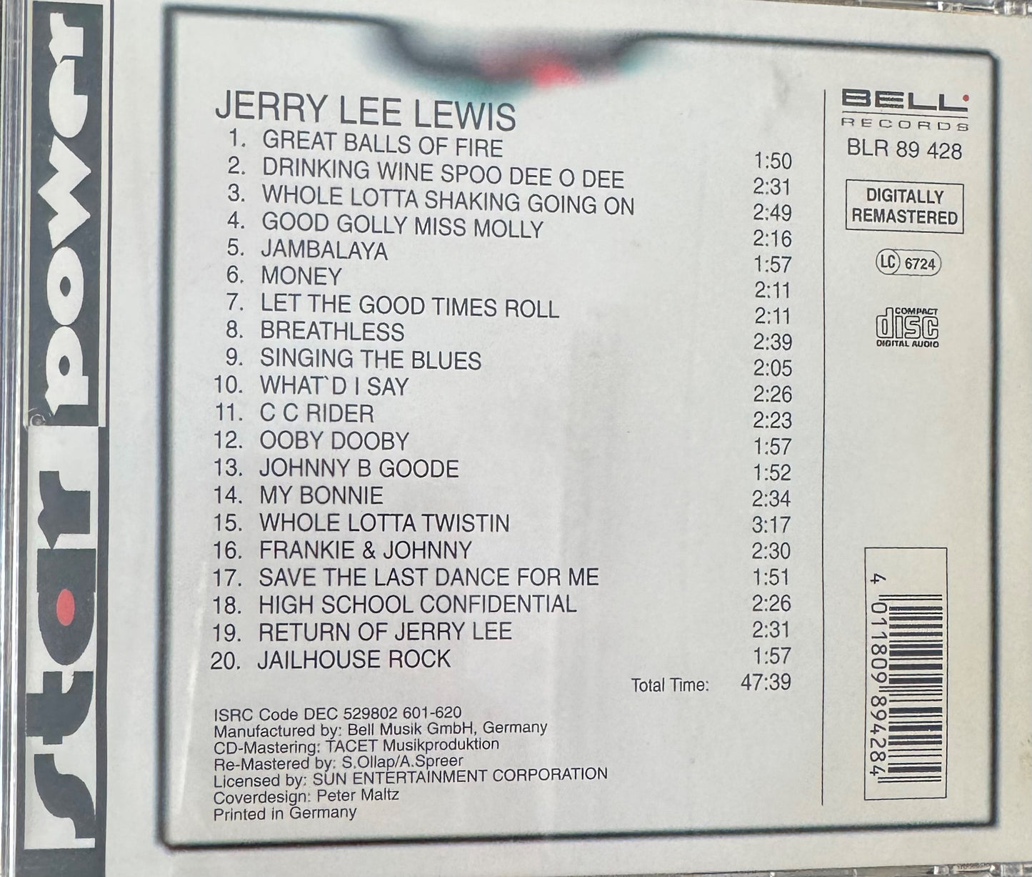 CD - Jerry Lee Lewis - Digitally Remastered