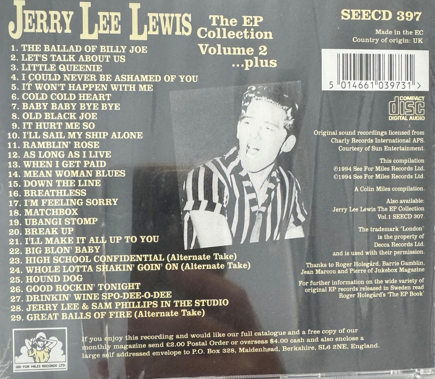CD - Jerry Lee Lewis - The E.P. Collection Volume 2