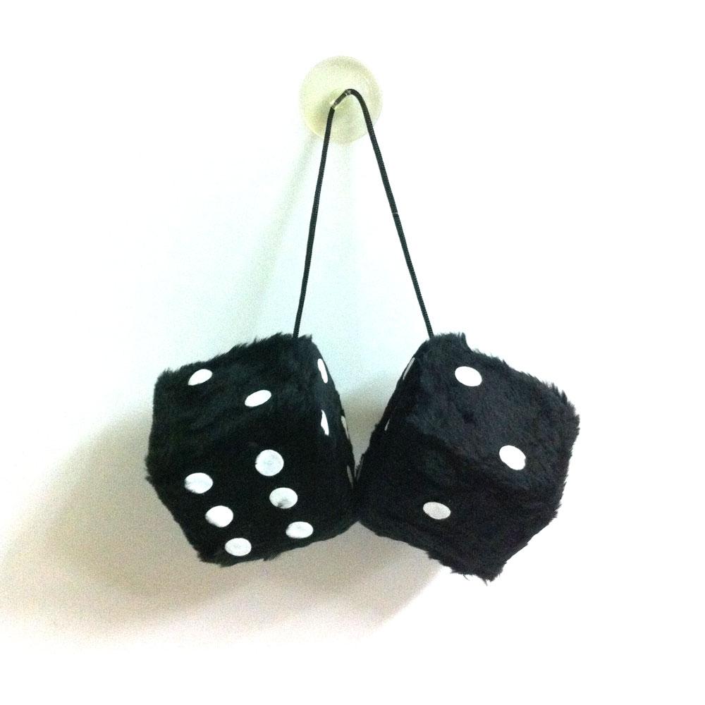 Fuzzy Dice groß - Schwarz-Weiß