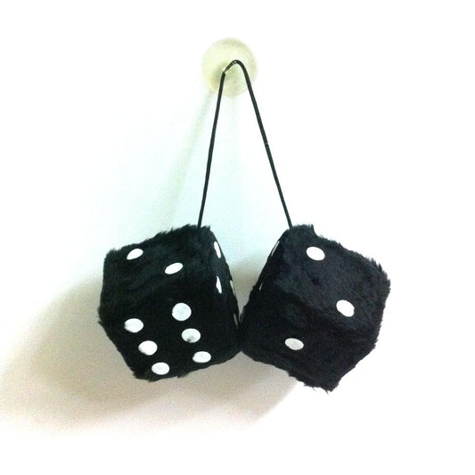 Fuzzy Dice groß - Schwarz-Weiß