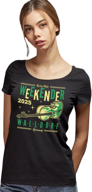 Girl-Shirt - Walldorf Weekender Kontrabass 2025 (Schwarz)