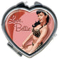 Schminkspiegel in Herzform - Bettie Page - Kirschrot