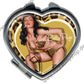 Schminkspiegel in Herzform - Bettie Page - Leopard