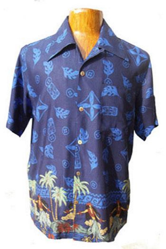 Hawaii - Shirt - Hula Dancer Blue