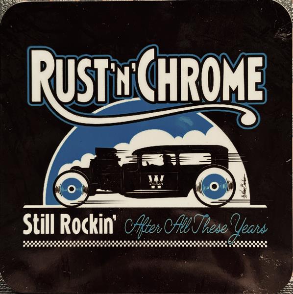 Untersetzer - Rust'n'Chrome, blau