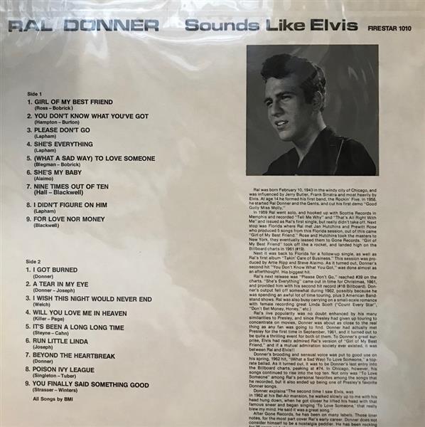 LP - Ral Donner - Sounds Like Elvis